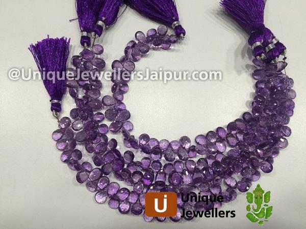 Amethyst Faceted Pear Beads